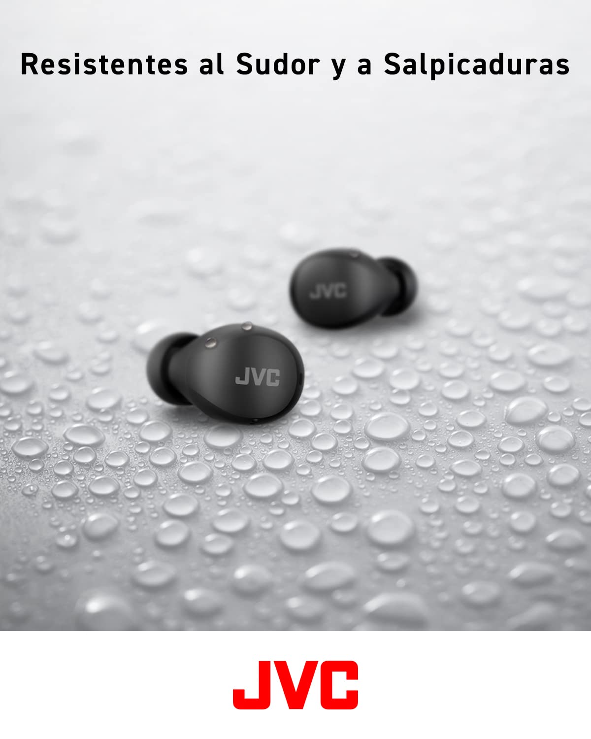 JVC Auriculares inalámbricos Gumy Mini - Bluetooth (5.1) Pequeños y Ligeros, con 3 Modos de Sonido, Resistencia al Agua (IPX4) y 23H de Batería. Deportivos y para Casa - HA-Z66T-B, Negro