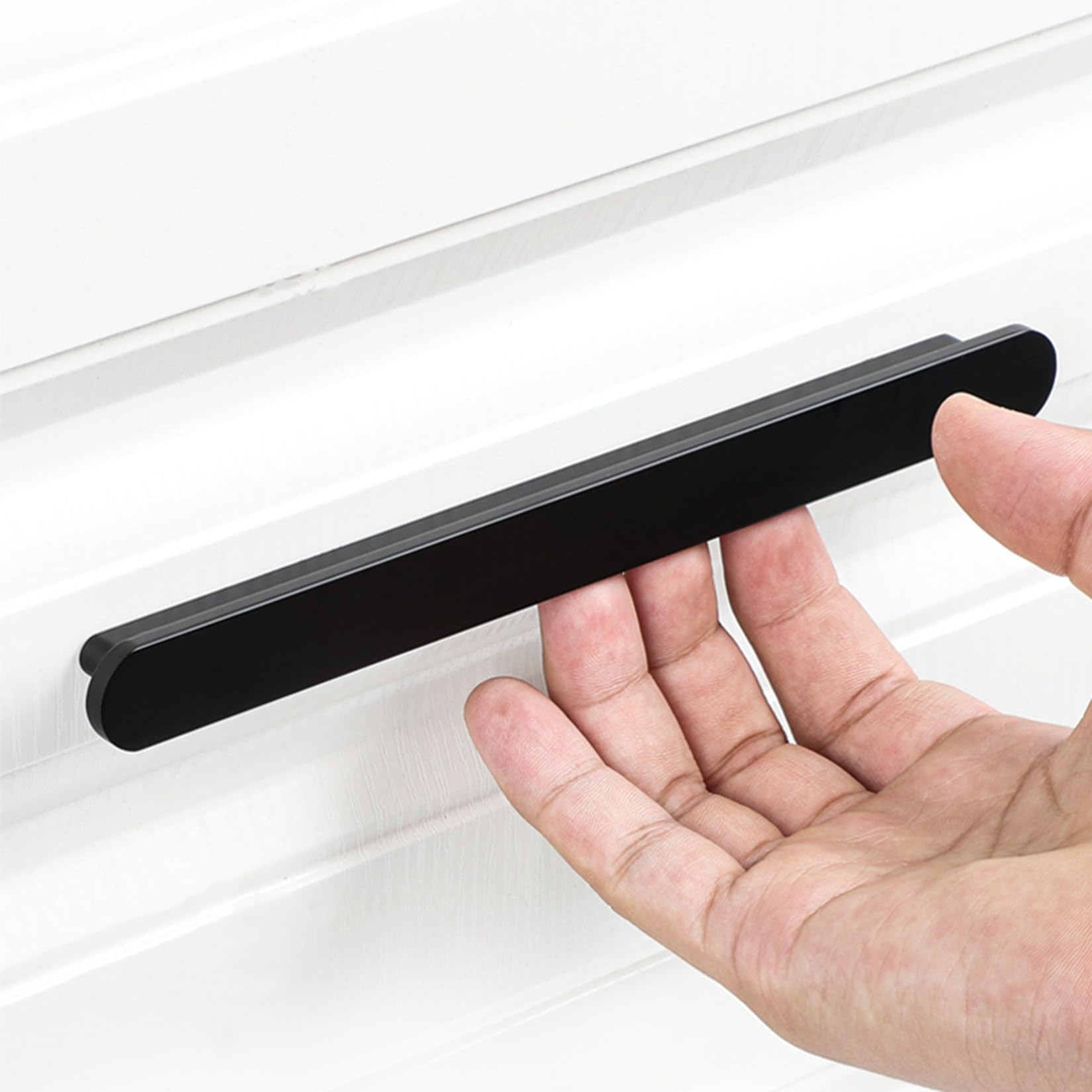 2 Piezas Tiradores de Puerta de Armario Tirador de Armario de Aleación de Aluminio Perillas de Barra en T para cajón,Manijas para Muebles de Cocina,Con Tornillos (Negro,longitud 1000mm)