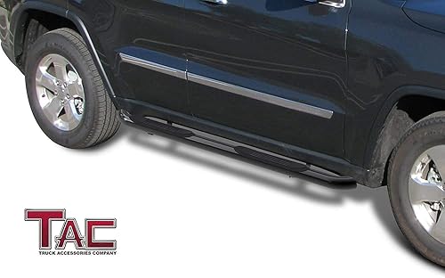 Miniatura 2 de TAC - Estribos laterales negros de 3 pulgadas, compatibles con Toyota Tacoma 2005-2023, barras laterales de cabina de acceso, barras Nerf, rieles de