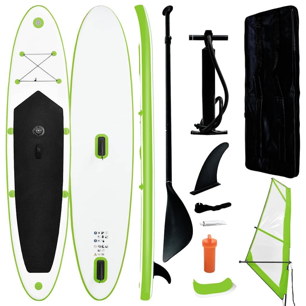 Tabla de surf hinchable con vela de 330 cm, juego completo para deportes acuáticos, incluye bomba, remo, bolsa y kit de reparación