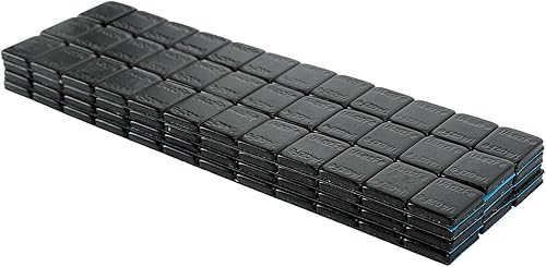 Pesos adhesivos de rueda de 1/4 onzas, 144 unidades, 36 onzas/caja, 0.25 onzas de perfil bajo fácil de pelar, pesos negros para neumáticos para