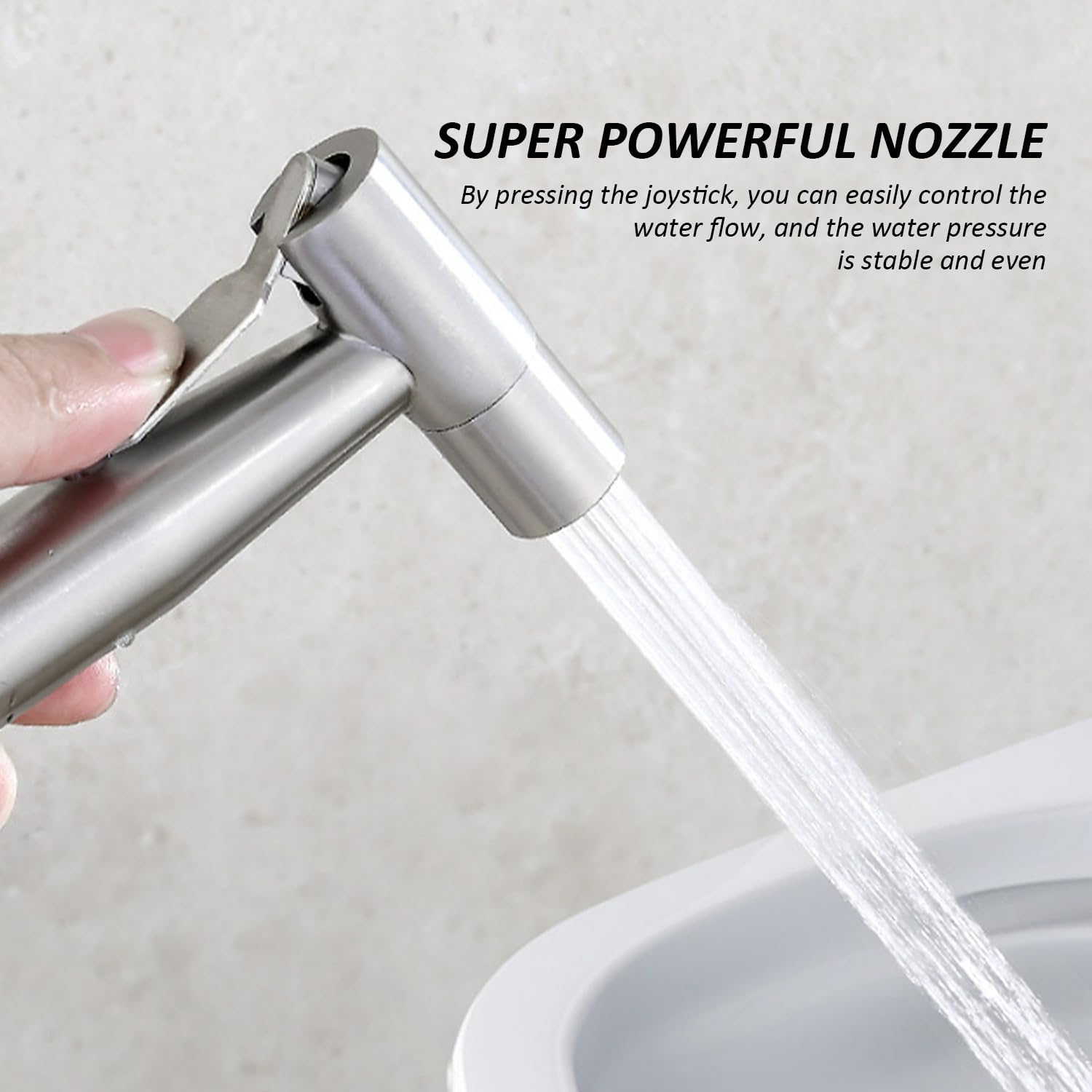 Pommeau de douche en acier inoxydable, douchette à main argenté pour bidet toilettes