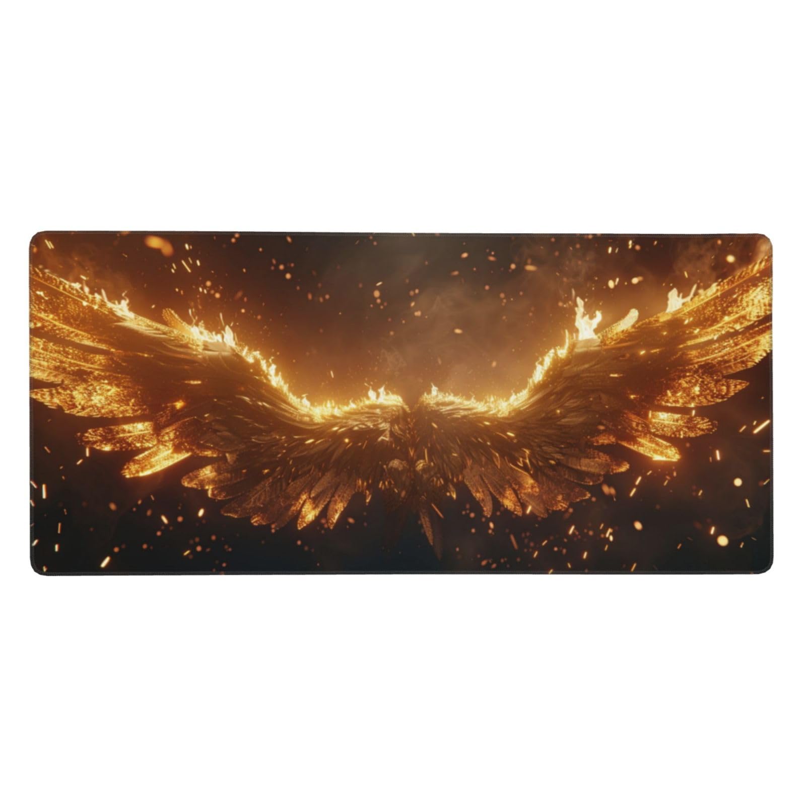 Tapis de Souris XXL 90 x 40 cm, Or & Aile Tapis de Bureau G792