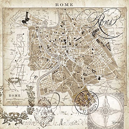 Euro Map II STAMPA su CARTA OPACA 220gr Tre Sorelle Studios - europeo quadrato Immagine d'arte x cornice cm_50_X_50