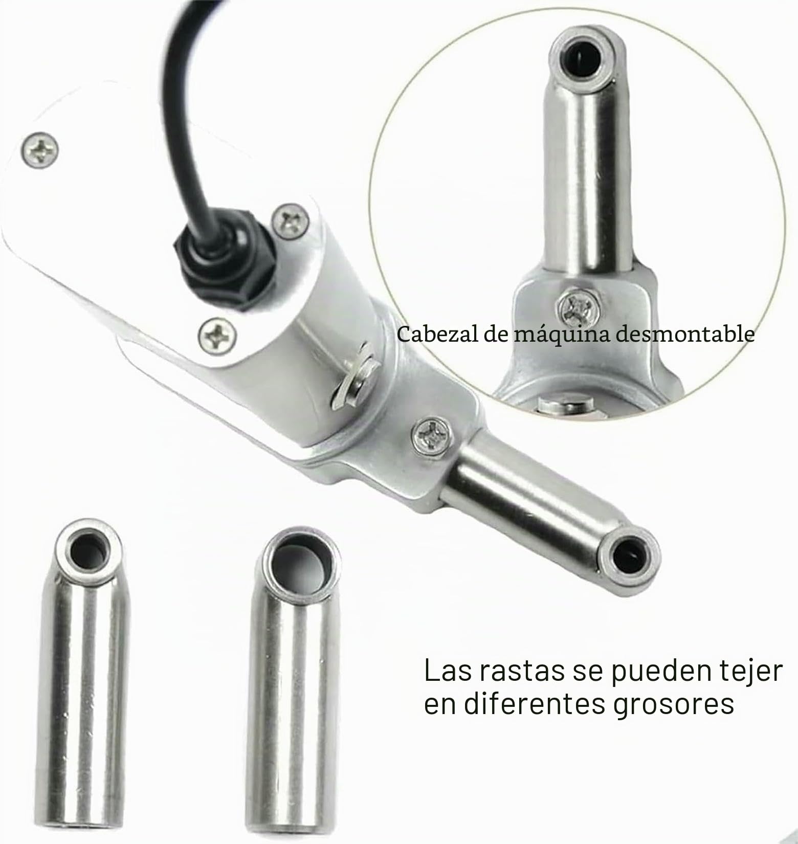 Máquina eléctrica de rastas de Mano, Kit de máquina de rastas para trenzar Cabello sintético, máquina portátil para Hacer rastas.