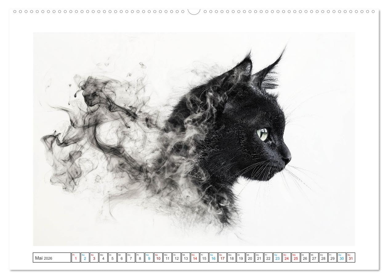 Samtpfoten-Sinfonie (hochwertiger Premium Wandkalender 2026 DIN A2 quer), Kunstdruck in Hochglanz: Katzen schenken Liebe ohne Worte, begleiten uns mit ... unsere Sorgen fort. (CALVENDO Tiere)