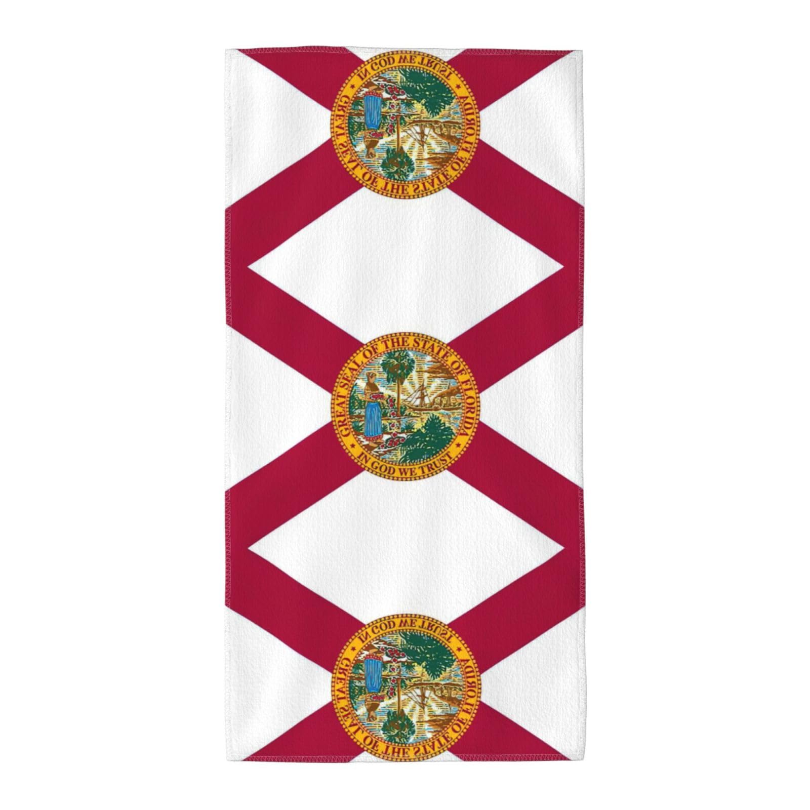 DIEzig Florida State Flag Fashion Printed Long Bath Towel For Pool Side Seaside Holiday
