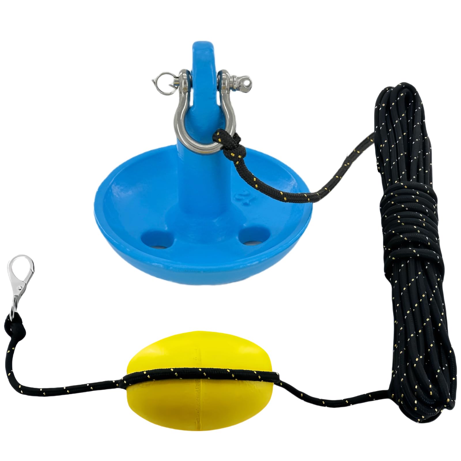 XIALUO Kit di ancoraggio a fungo marino, 5,4 kg, blu, rivestito in PE, accessori per kayak da pesca, canoa, jet ski, SUP paddle board e piccole barche