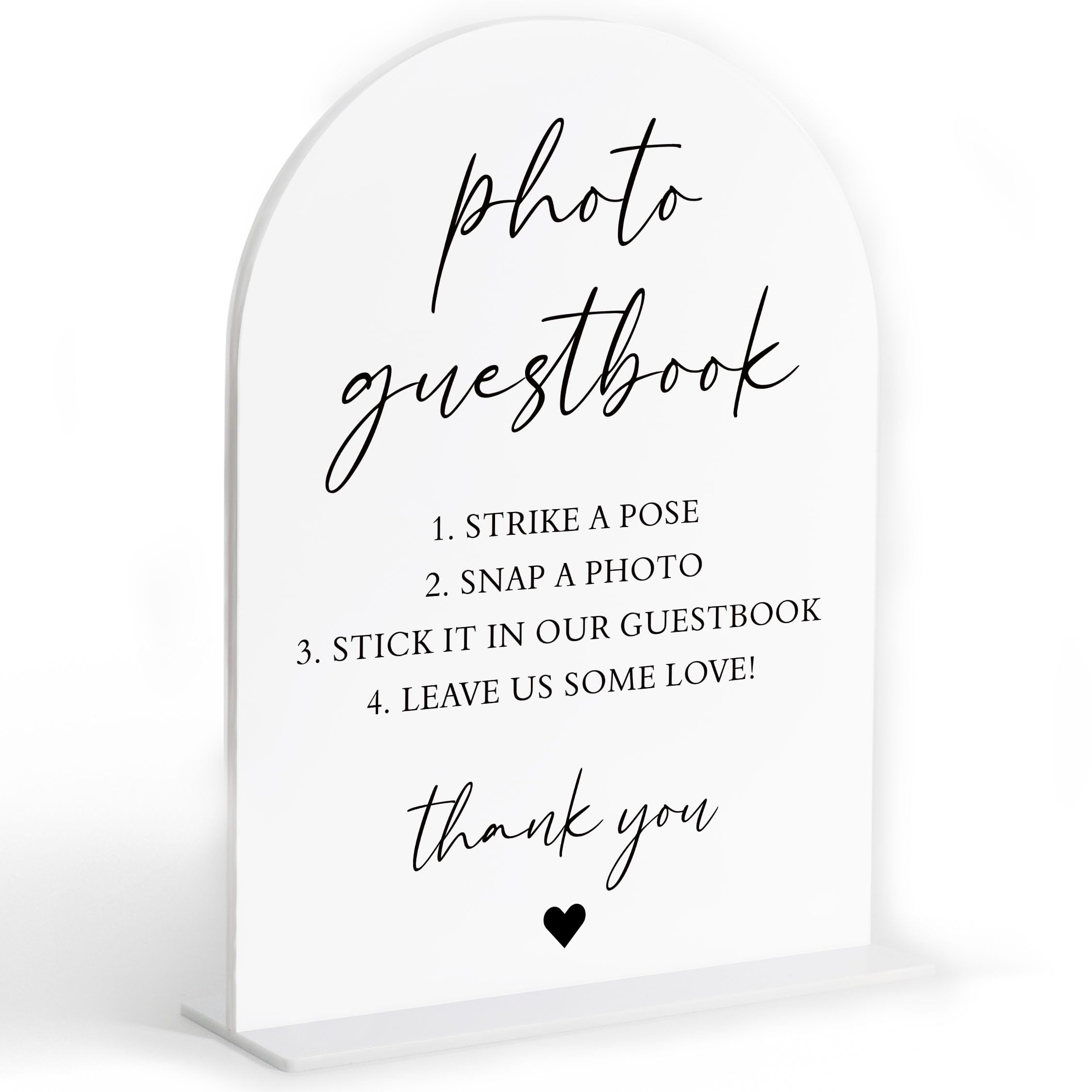 Photo 1 of Photo Guest Book Sign, White Arch Acrylic Wedding Sign, Wedding Guest Book Alternative, Bridal Shower Decor, Engagement Party Decor, Centerpiece Table Decorations Party for Bride and Groom-20