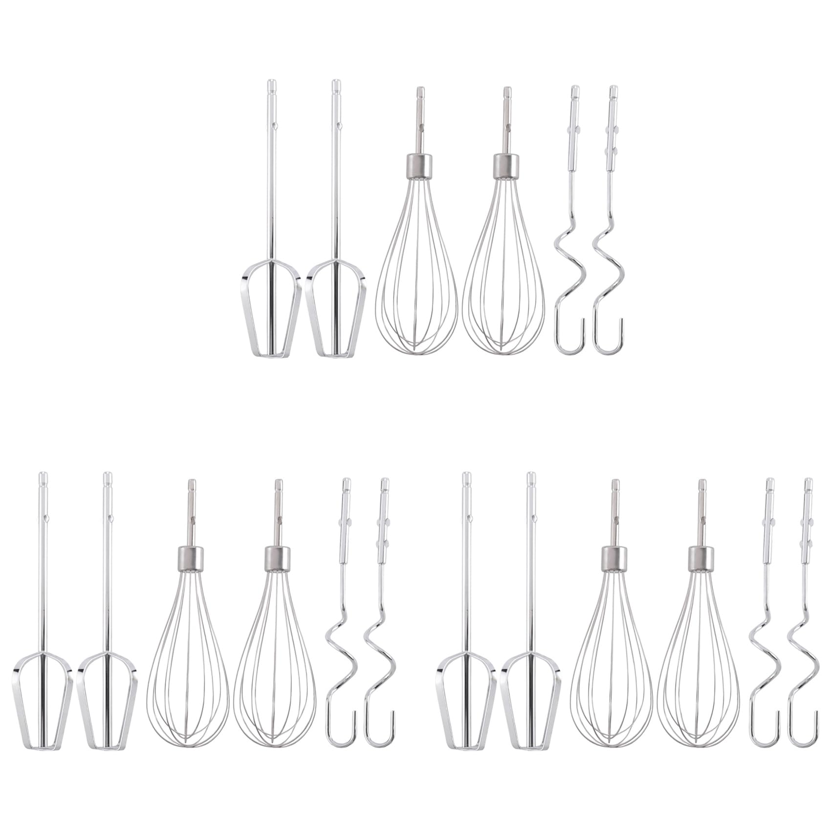 Hndhbfgrt 6X Electric Egg Mixer Parts Set Blender Egg Beater Suit for Electric Balloon Whisk Kitchen Accessories