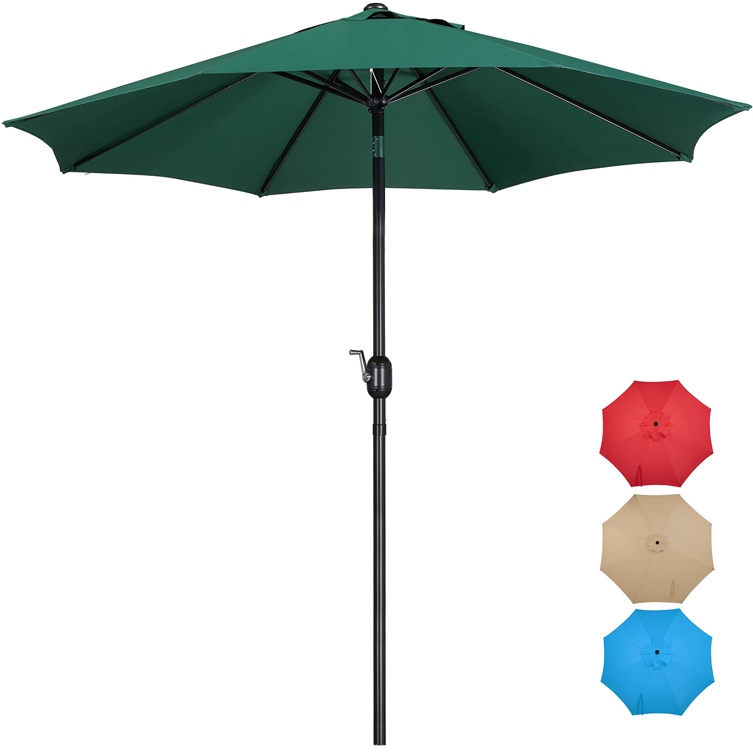 Photo 1 of ***HEAVILY USED AND FADED - SEE PICTURES - NO PACKAGING***
Yaheetech 9FT Patio Umbrella Market Table Umbrella Outdoor Canopy Umbrella with Push Button Tilt & Easy Crank Lift dark green