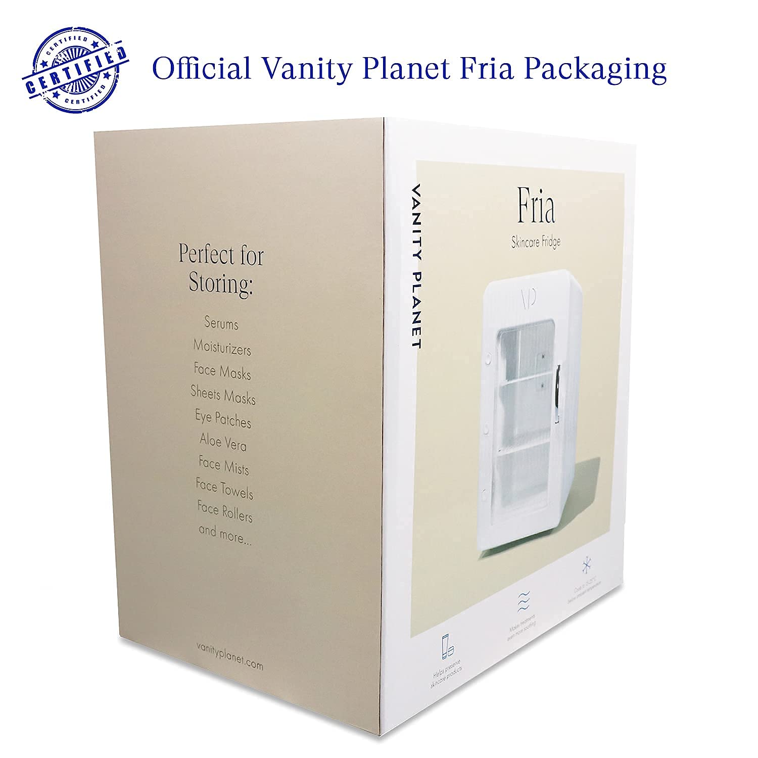 Buy Vanity Fria All Skincare Fridge Custom Closet, Clear Window Display, Interchangeable