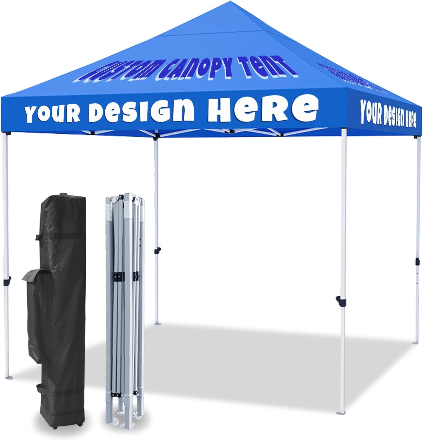 Custom Canopy Tent 6.6x6.6ft with Logo Text Personalized Pop Up Tent Canopy for Tradeshow Outdoor Events Business Advertising