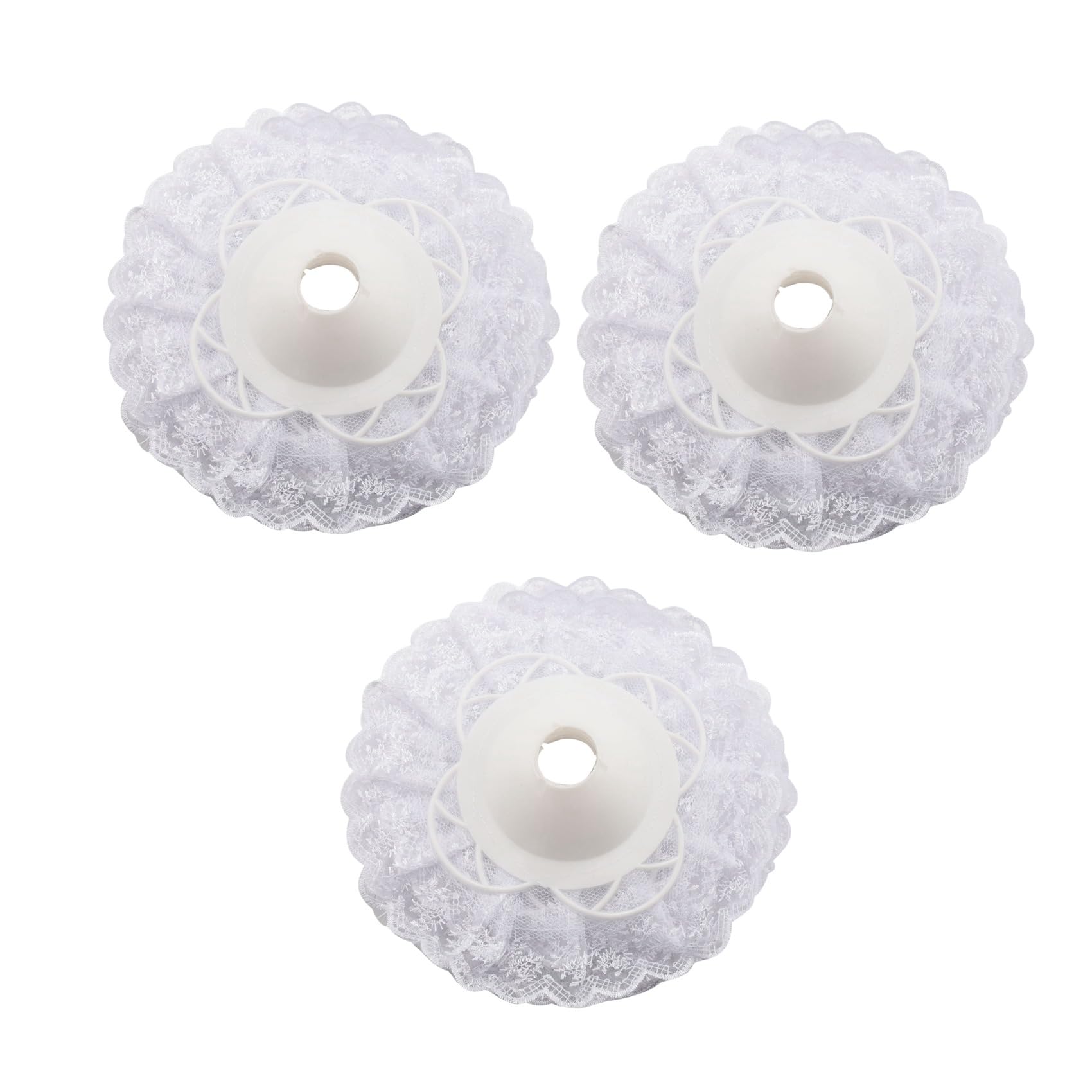Vjsujehgy 18Pcs Lace Bouquet Collar, Lace Collar DIY Bouquet Holder Bridal Bouquet Collar White Lace Decoration Bouquet Holder