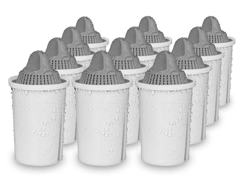PearlCo Protect+ classic - Para agua dura- Pack 3 filtro de aguas con 1 cartuccia filtrante Universal classic - adatto per Brita Classic