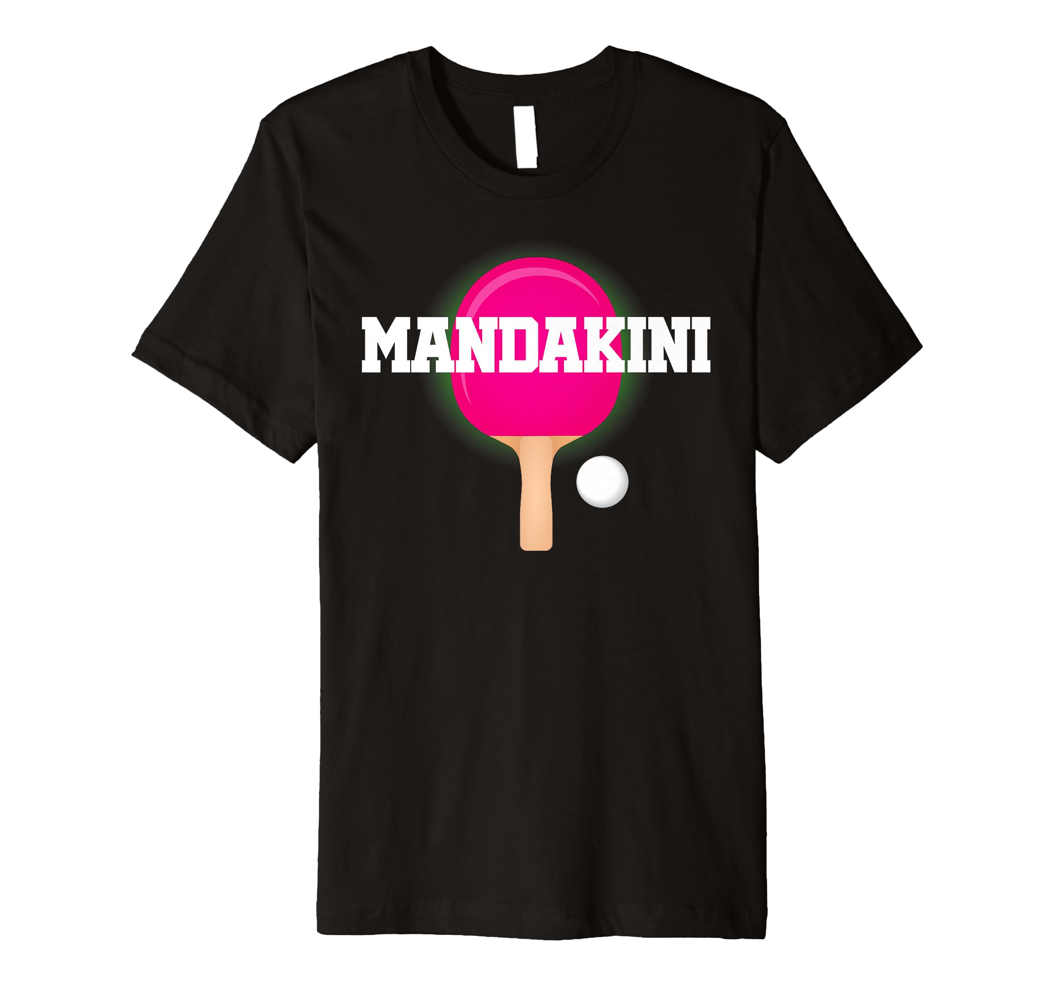 Mandakini Name Girls Table Tennis Ping Pong Game Racket Premium T-Shirt