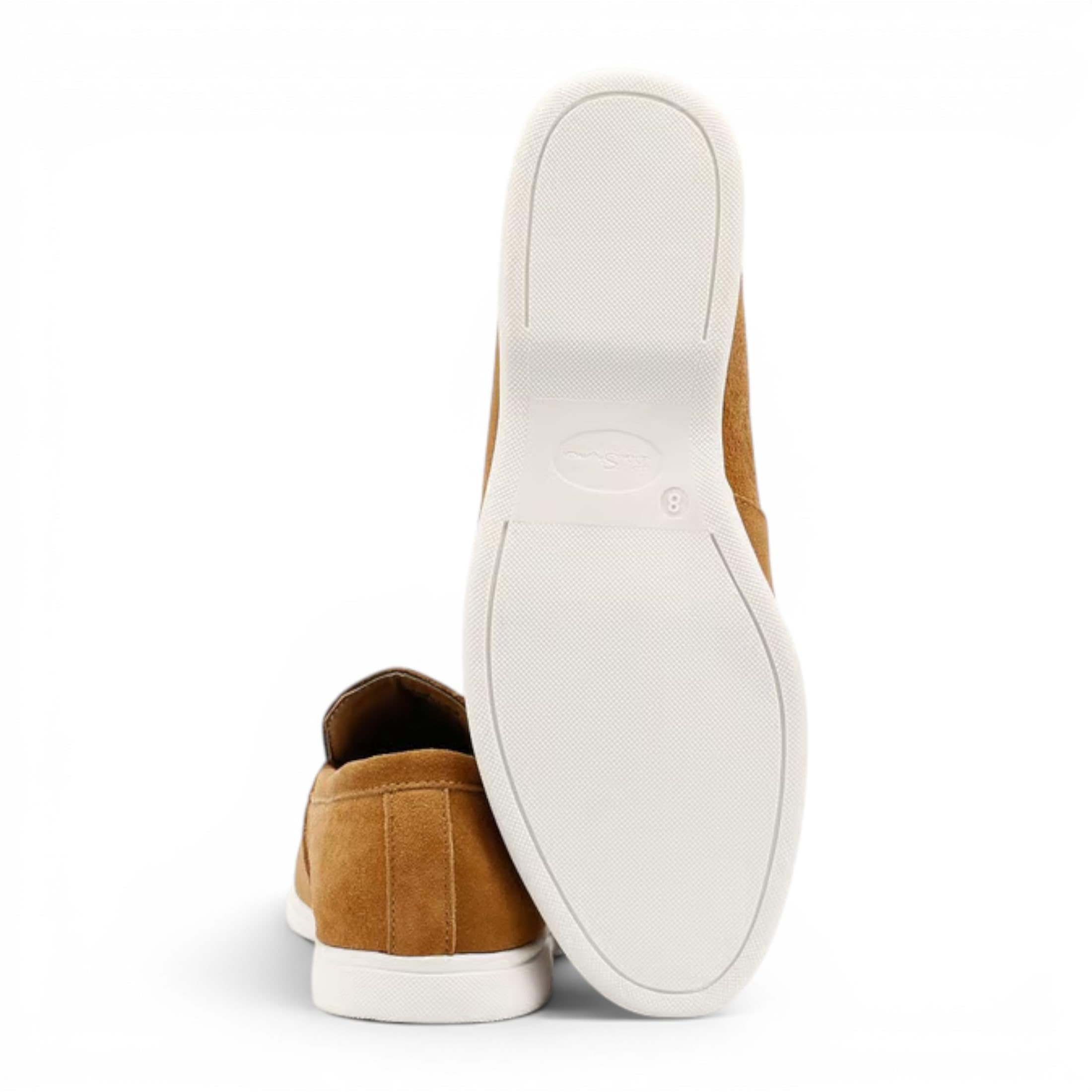 Zapatos Mocasines Informales y de Vestir de Ante marrón Claro para Hombre de Amarillo