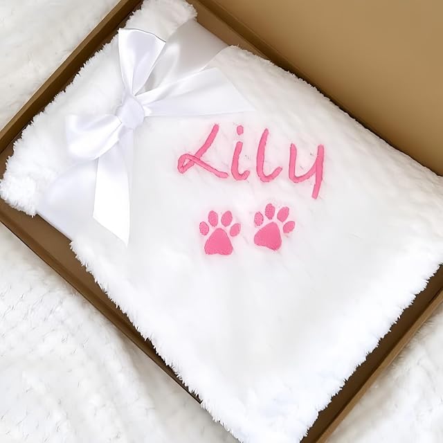 Foto 5 de 7 de MEIEG Manta De Franela Personalizada Para Perros/gatos, Mantas Para Mascotas Personalizadas Con Nombre