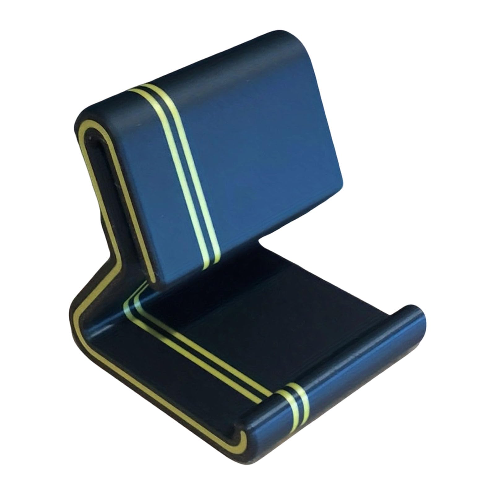 3D Printed Phone Stand for Desk, Compact Holder with Fixed Viewing Tilt for Workstation, Dorm, Bedside and Travel Compact Mobile Holder Screen