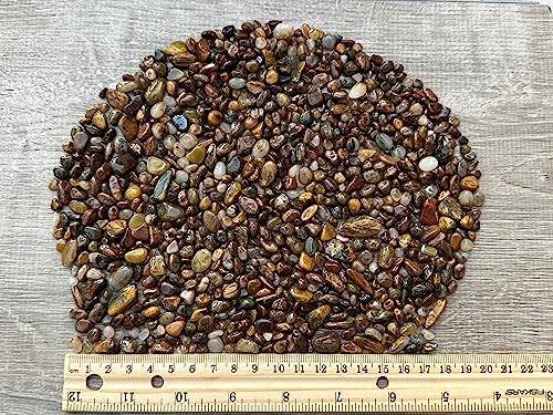 Image of 2 oz Lot Natural Semi Tumbled Pietersite Gemstone Chips, Pietersite Crushed Mini Crystals, Pietersite Undrilled Crystal Chips (Pietersite)