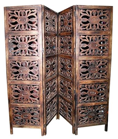 Tayyaba enterprises Four Panel Wooden Room partition for Living Room & Office Furniture/Room dividers and partitions
