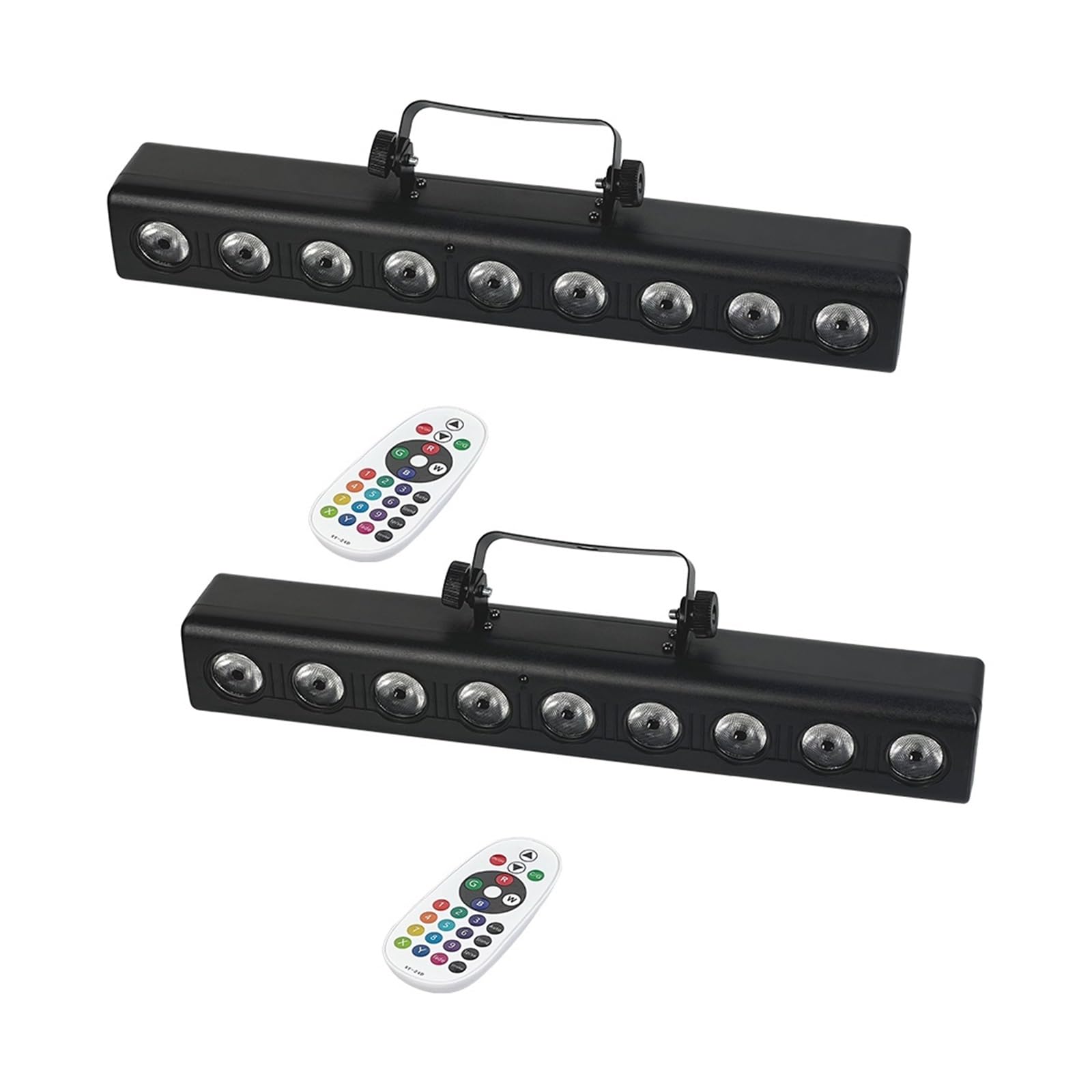Oświetlenie LED RGB, 2 szt./zestaw Zdalne 9x12w, RGBW 4w1 Długie paski LED Wall Washer Stage Dyeing Lights DJ Bar Strobe Light