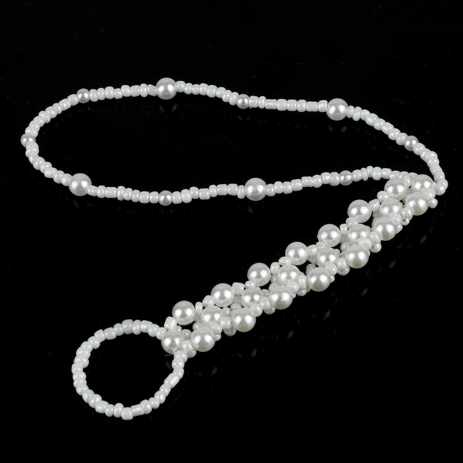 Pearl Barefoot Foot Jewelry Anklet for Sandals& Beach Wedding(1 Pair)