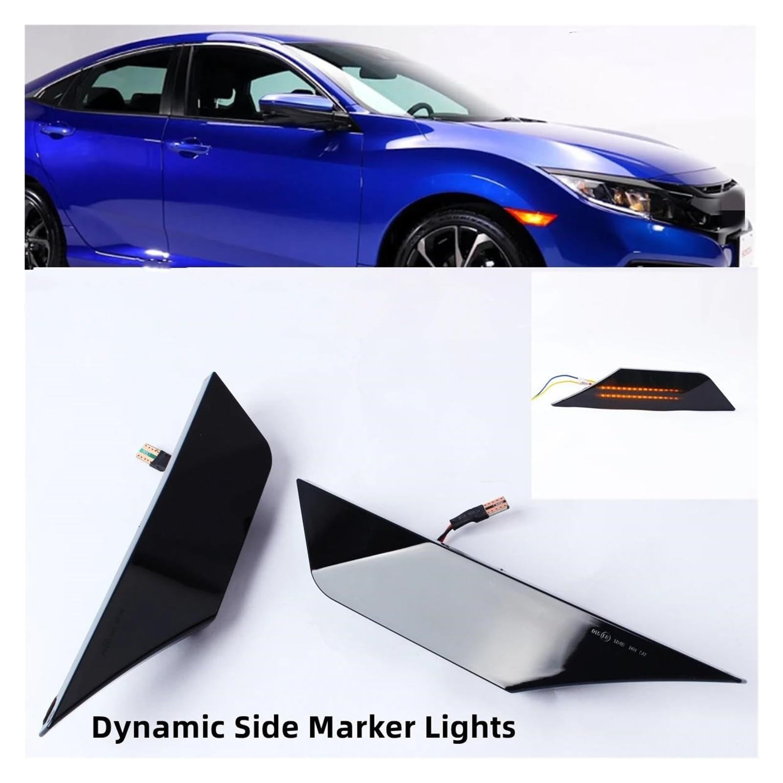 Wskaźnik lusterka 2 szt. LED dynamiczny kierunkowskaz przedni boczny światło obrysowe dla Civic 10. generacji Sedan Coupe Hatchback lampa sekwencyjna 2016-2018