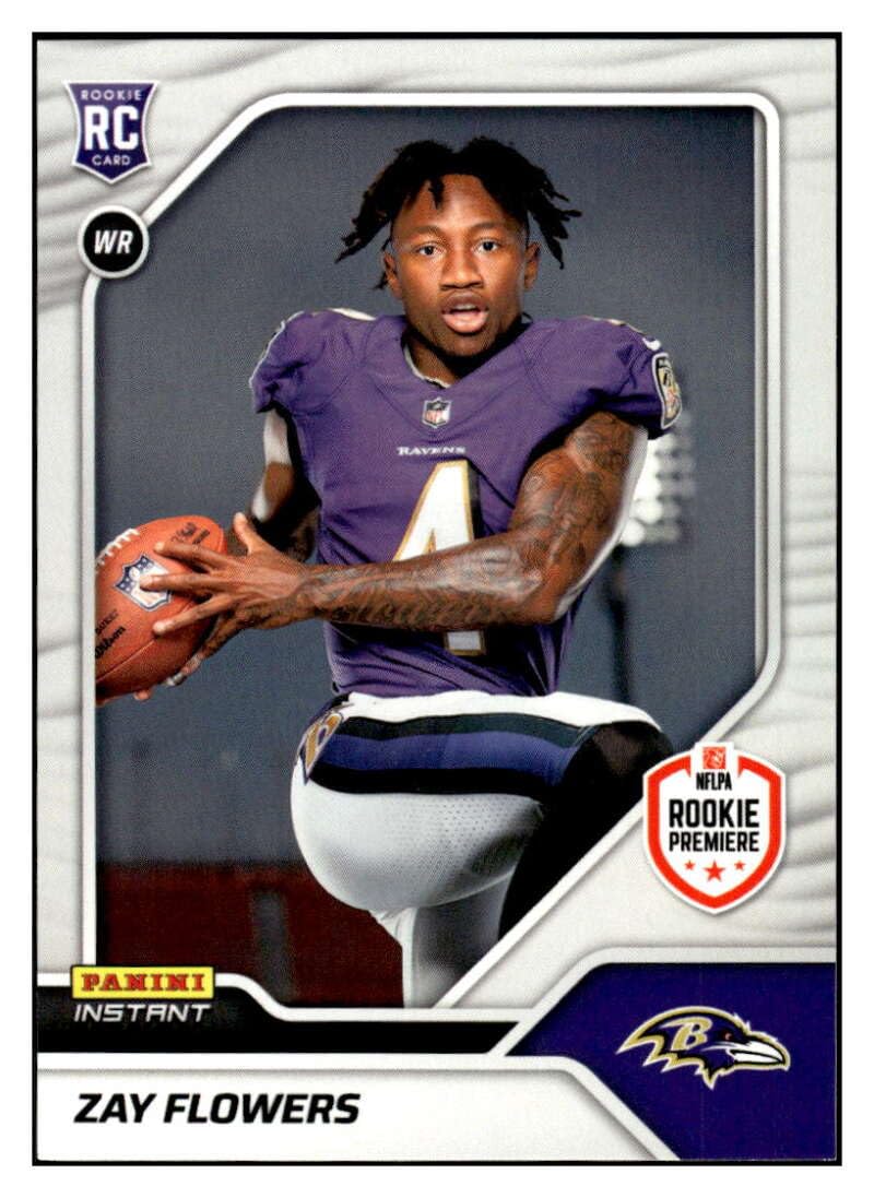 ZAY FLOWERS RC 2023 Panini Instant RPS Rookie Premiere /522#9 Ravens NM+-MT+ NFL Football