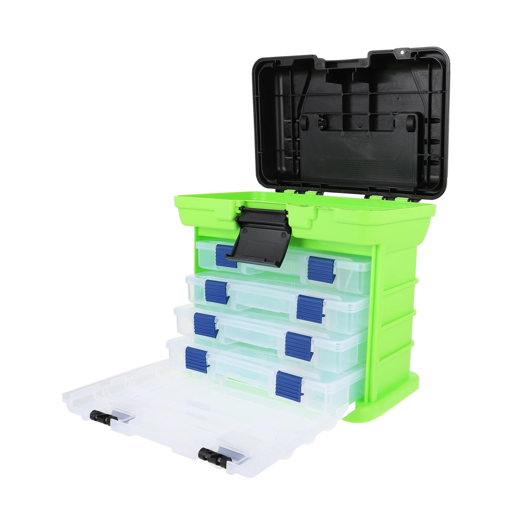 Boîte à Outils pour Matériel De Pêche Boîtes De Tacle De Pêche Porte-leurre De Pêche Boîtes De Leurres De Pêche Stockage D'articles De Pêche Plastique Vert