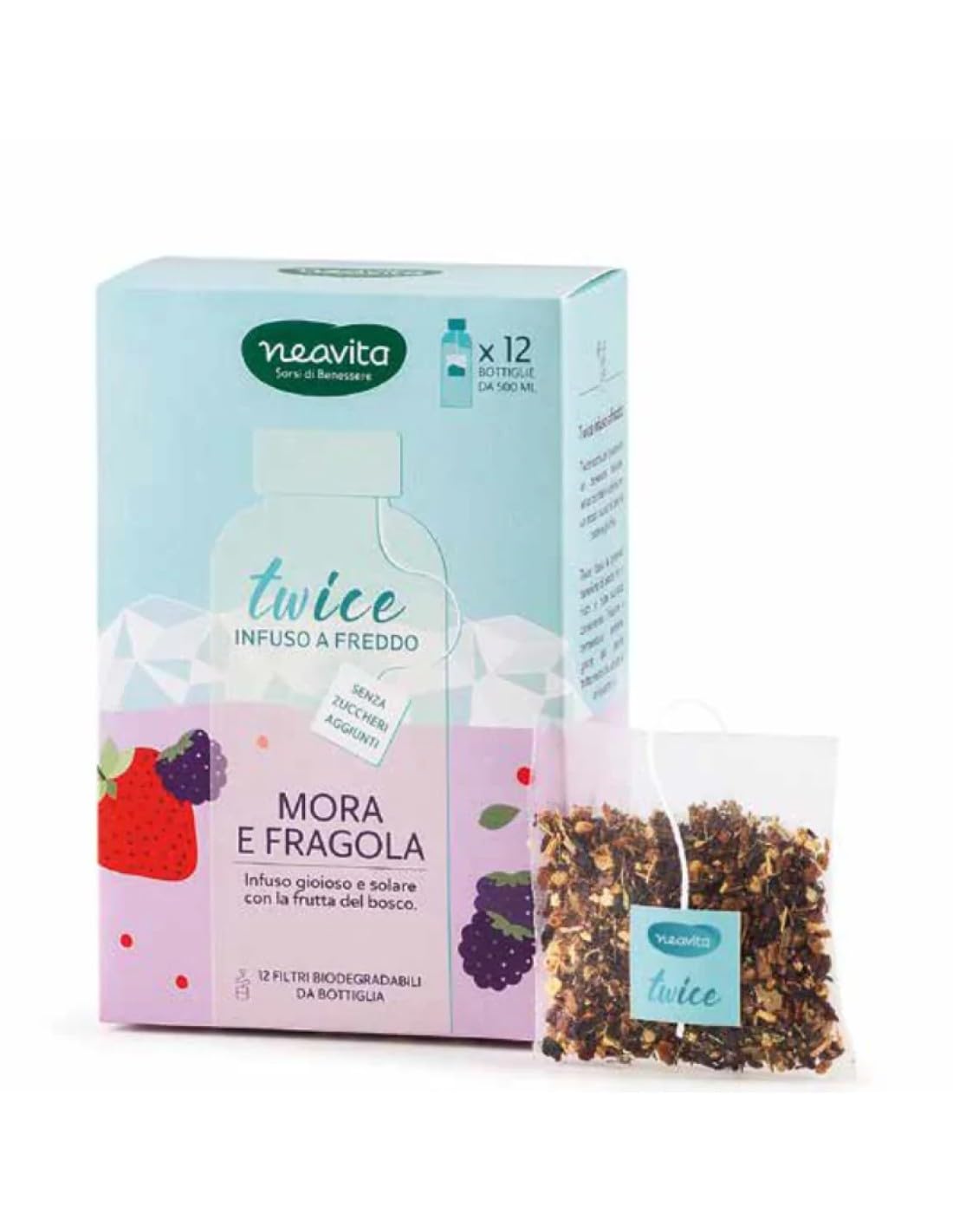 Twice To Go Infuso a Freddo - Mora e Fragola 12 Maxi Filtri