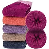 Jeasona Wool Socks for Women Warm Winter Thermal Thick Socks Gifts for Women Mom (Multicolored Cat)