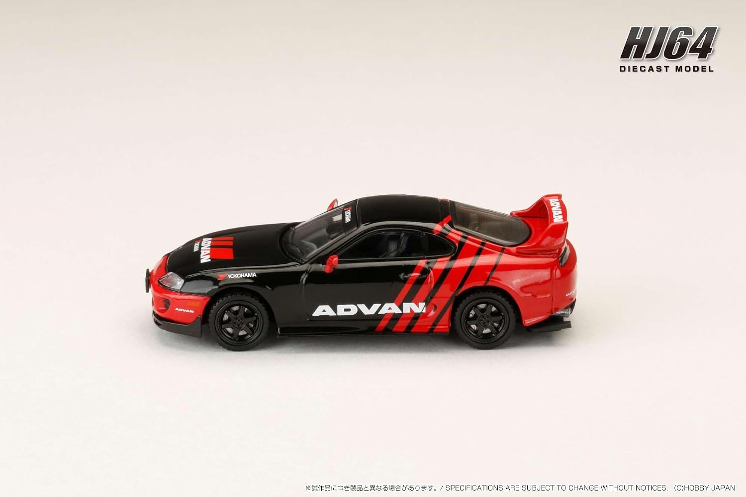 1/64 TOYOTA SUPRA (JZA80) YOKOHAMA ADVAN COLOR BLACK