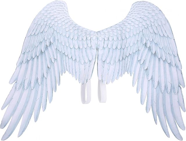 Duże Skrzydło Prop, Włóknina dla Dzieci Angel Wings Halloween Party Cosplay Costume Akcesoria Rekwizyty(Białe dziecięce anielskie skrzydła DS18002A)