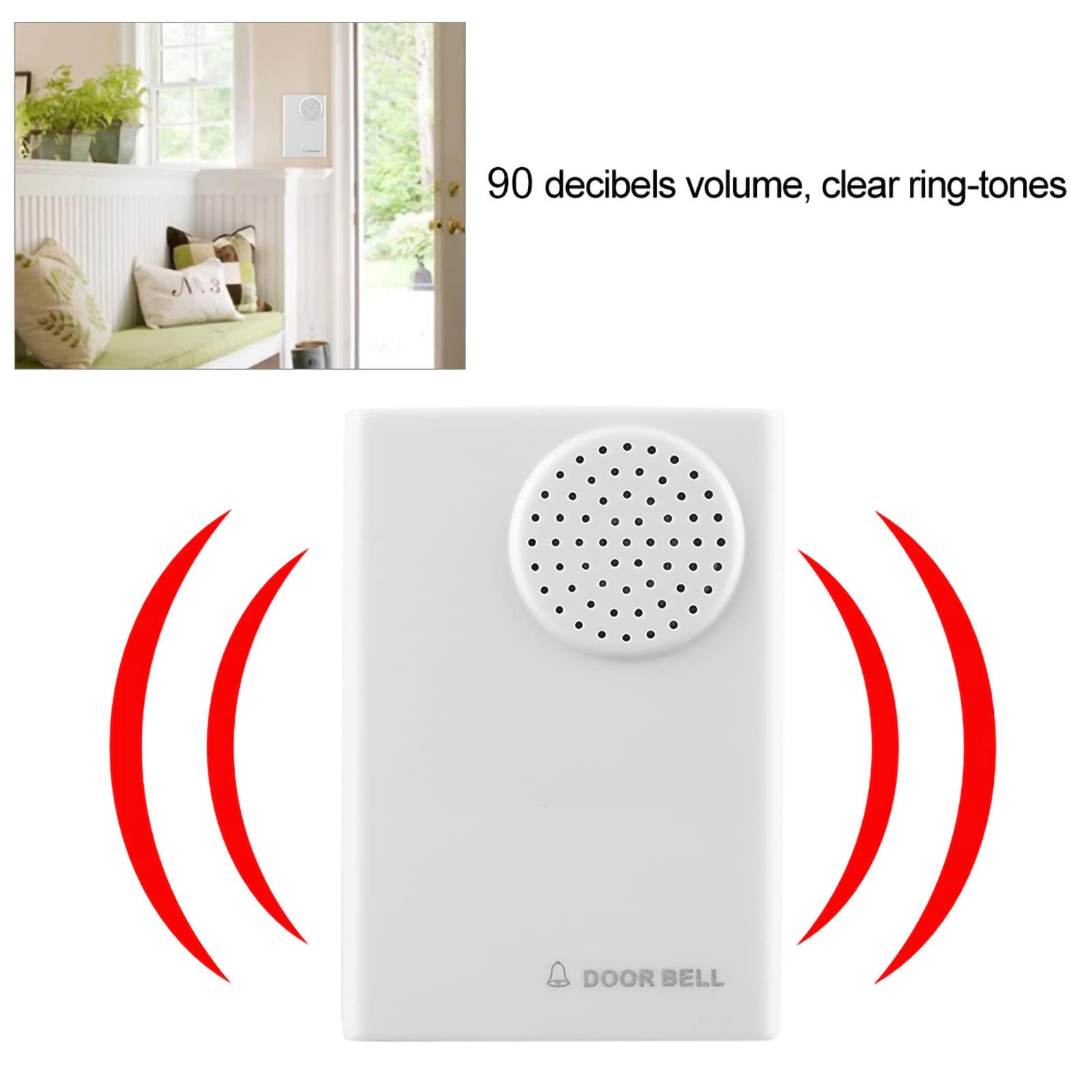 KENANLAN Doorbell, Wired Doorbell Chime for Office Home Security Access Control System 12V - Image 3