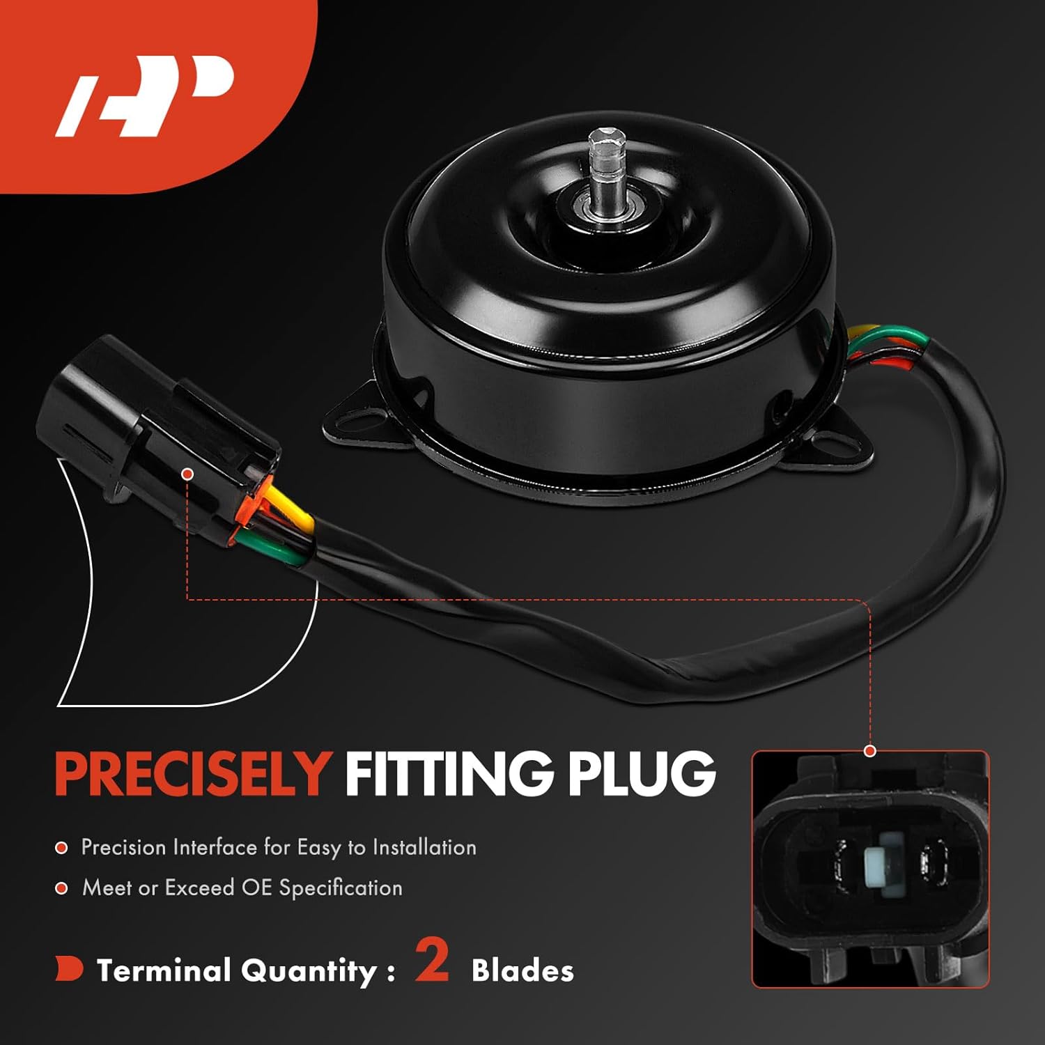 A-Premium A/C Condenser Fan Motor Compatible with Hyundai Sonata 1999-2005, XG300 2001-2001, XG350 2002-2005 & Kia Optima 2001-2006, 2.4L 2.5L 2.7L 3.0L 3.5L