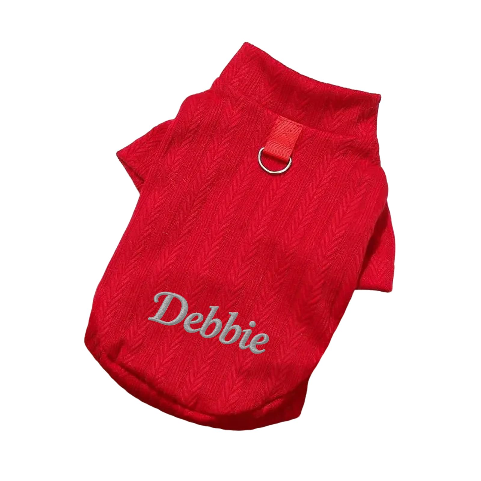 Personalized Dog Jumper With Pet Name, Custom Embroidered Pet Knitted Sweatshirt Clothes Cat Dogs Pullover Sweater