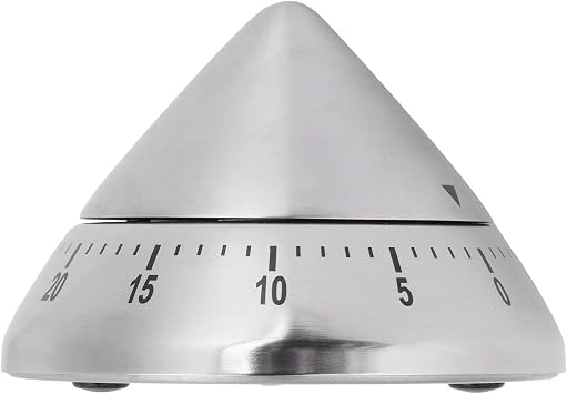 Mechanical Kitchen Timer | Stainless Steel Cooking Timer with Loud Alarm | Efficient No Cell Needed | Time Management Tool for Baking/Grilling/Cooking Pointed