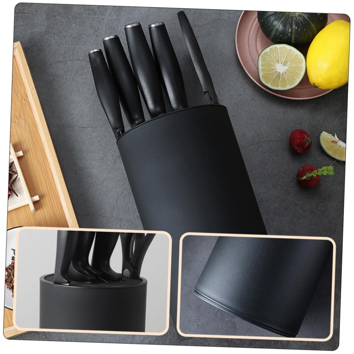 Soporte De Portacortadores De Plástico Estante Utensilios Organizador De Cocina