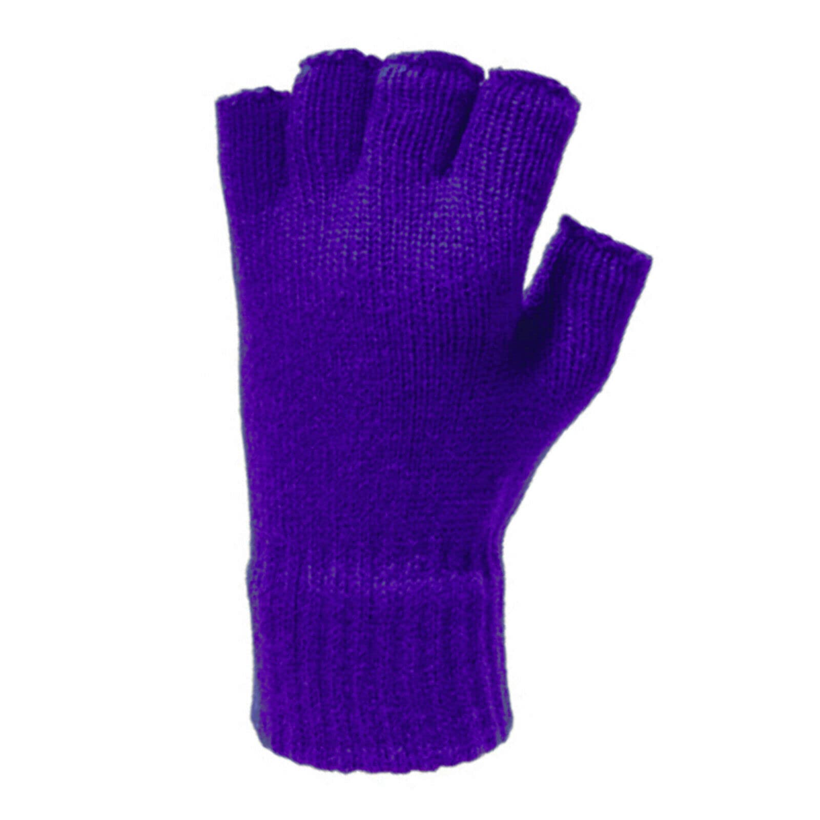 Hot&Stuff Women's Purple -6Pairs Hot Thermal Fingerless Gloves 100% Acrylic 6 Colours (Purple -6Pairs)