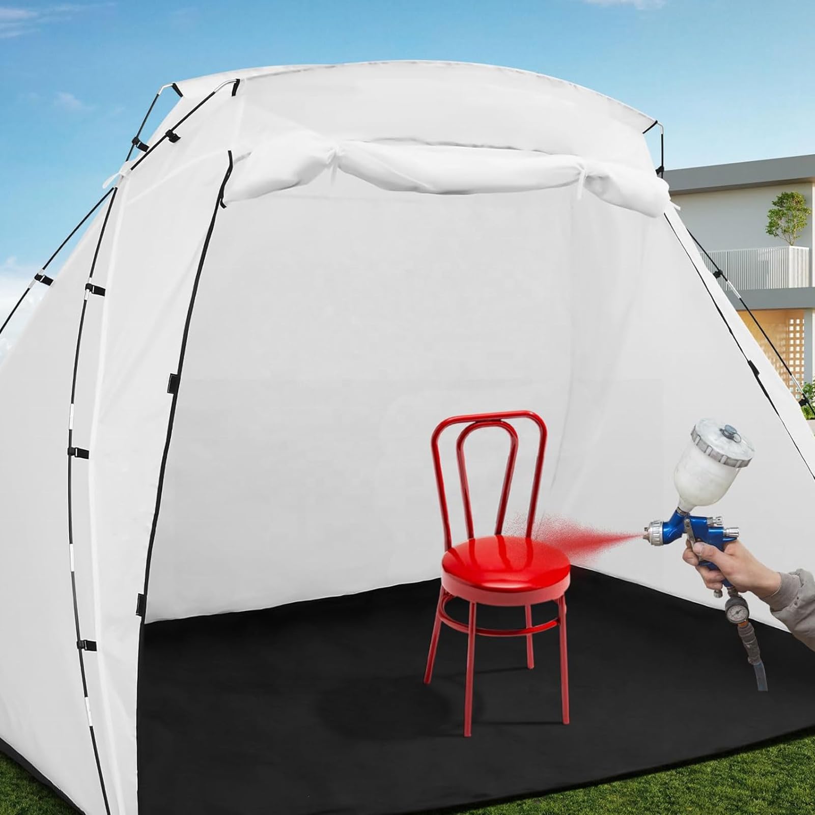 Tenda per Verniciatura a Spruzzo e Pittura Spray Pieghevole Aerografo Spray