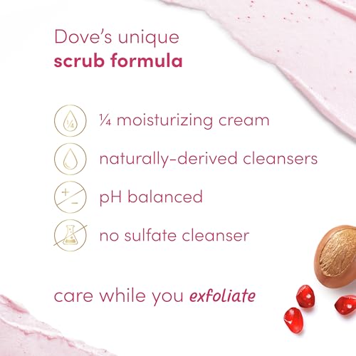 Dove Pomegranate& Shea Butter Body Scrub Exfoliates and Deeply Nourishes for Smooth, Radiant Skin 15oz - Image 5