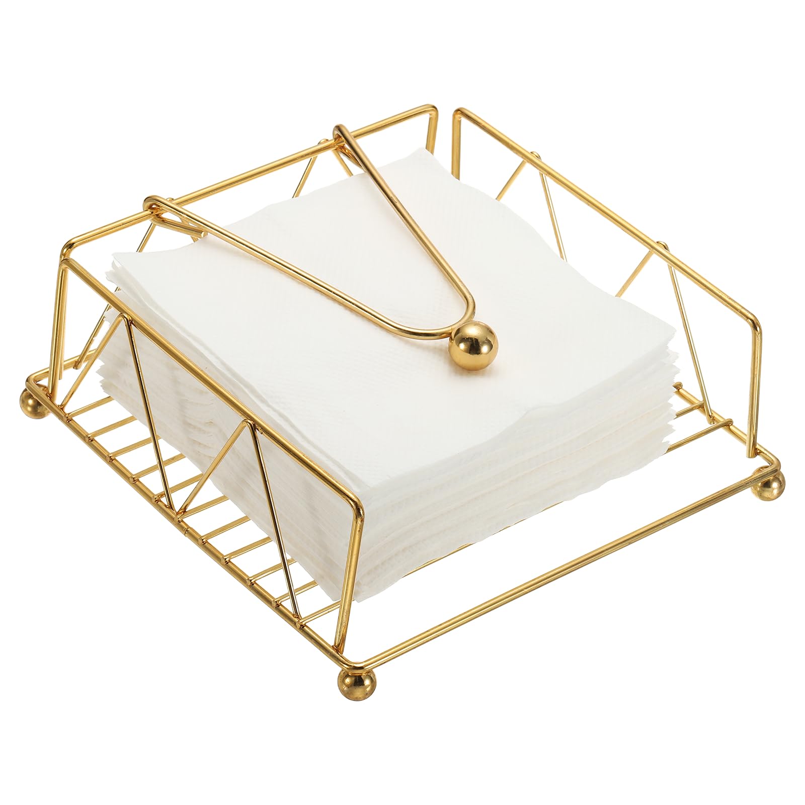 Porte-serviettes en métal doré, distributeur de table 18,3 cm cuisine