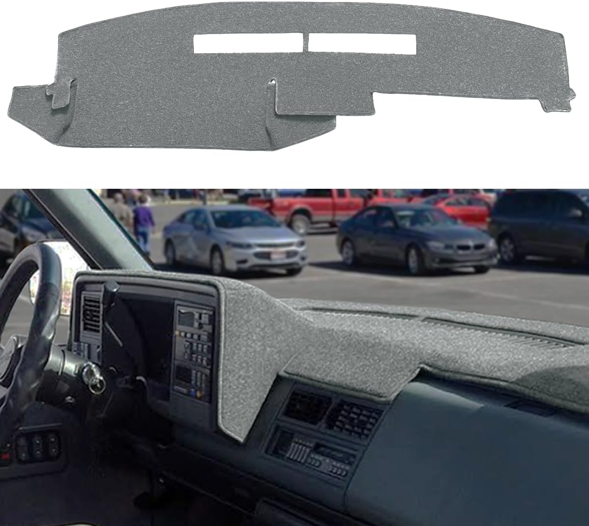 Dash Cover Custom Fit for Chevy Chevrolet Suburban Blazer/GMC Sierra C1500 C2500 C3500 K1500 K2500 K3500 Pickup Truck 1988-1994,Dashboard Cover Mat Pad(Black) Y25