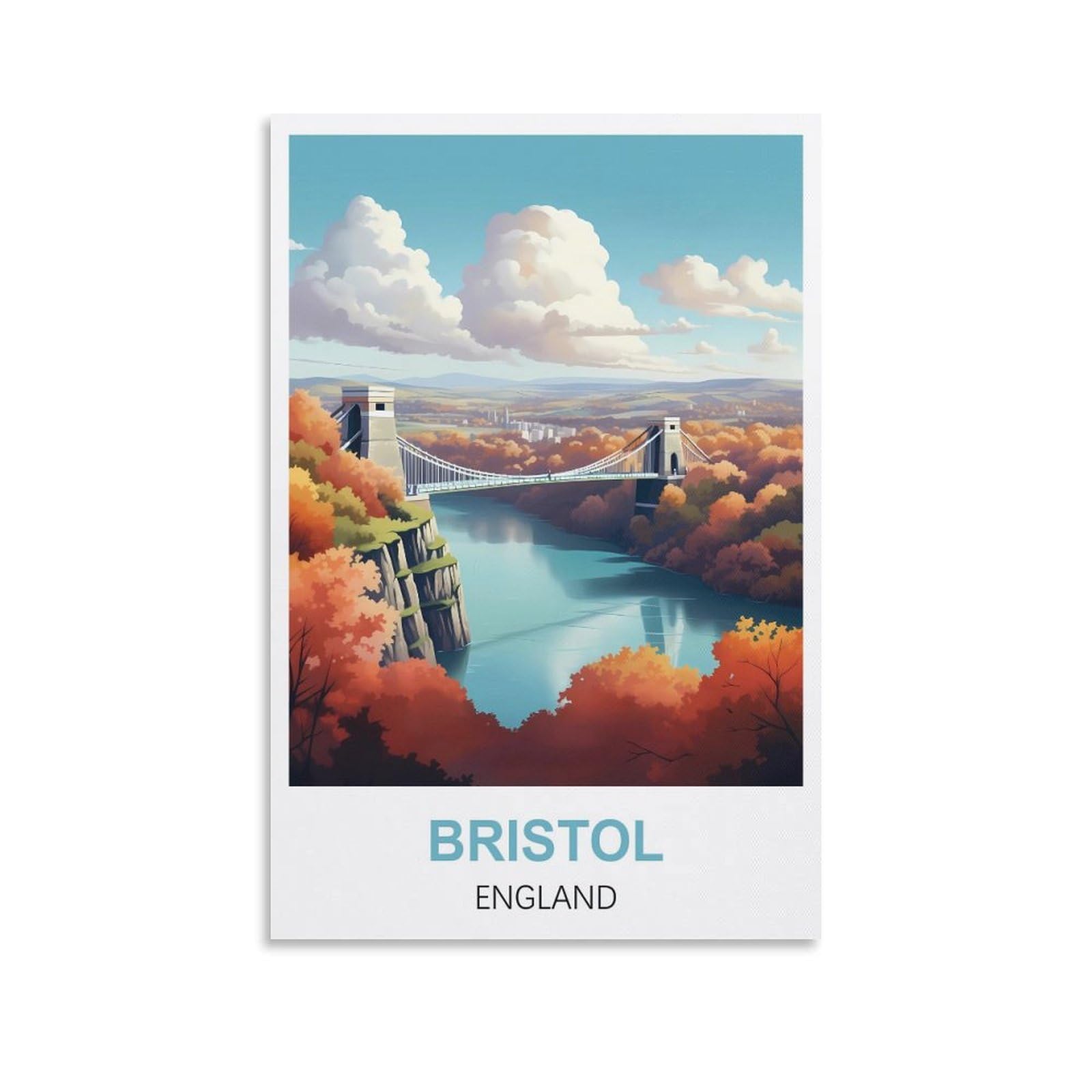 Naegv V074 5D Diy Diamond Art Painting Kits Bristol England Painting Kits For Adults, Diamond Art Kits 5D Diy Diamond Painting For Home Decor 30X40cm