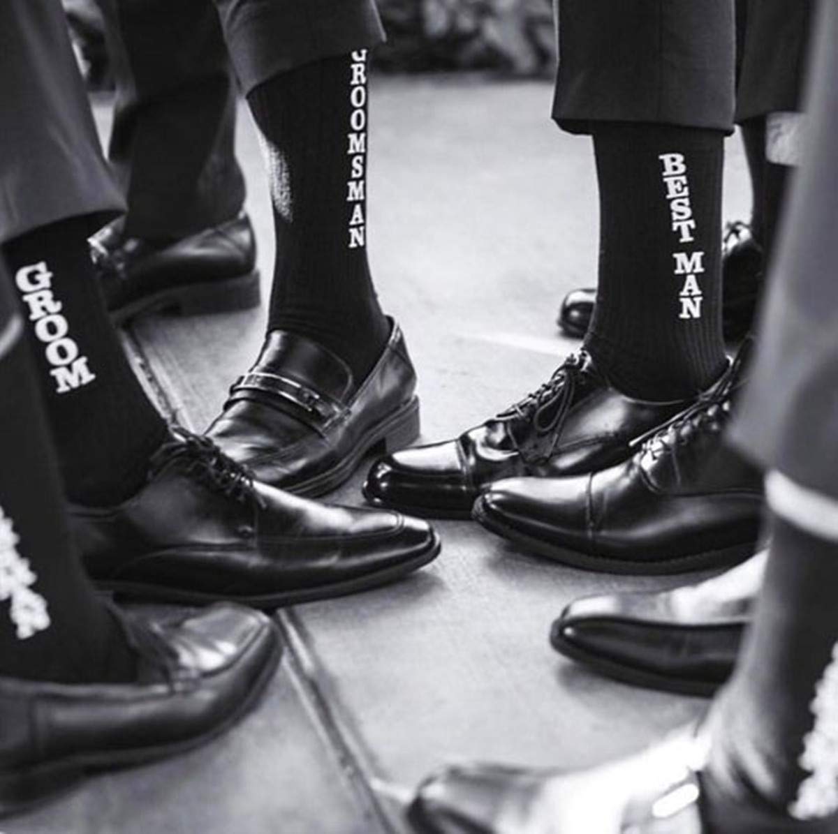 Groom Groomsmen Prezenty dla mężczyzn dla niego propozycja ślubna nowość śmieszne skarpetki Bestman 100% bawełniane skarpety dla drużbów