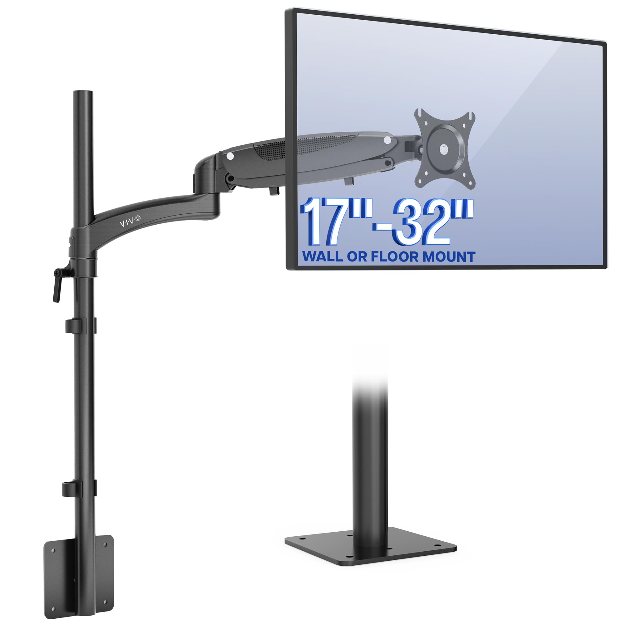 VIVO STAND-V1WF Monitor-Boden- oder Wandhalterung für 17 bis 32 Zoll