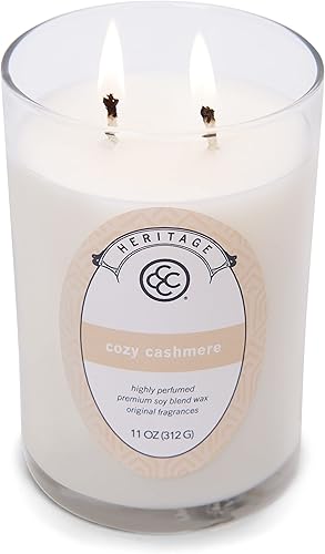 Miniatura 3 de Colonial Candle Cozy Cashmere - Vela perfumada en tarro de cachemira, colección Heritage, 2 mechas, 11 onzas, hasta 80 horas de combustión