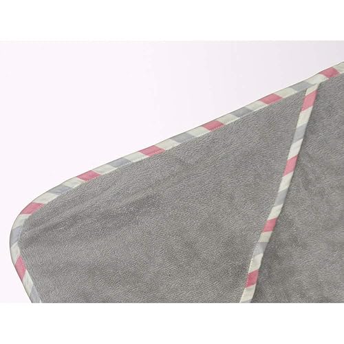 Miniatura 3 de Topwon Delantal Toalla de baño para bebé paño polar con guante de baño Super absorción de agua (gris)