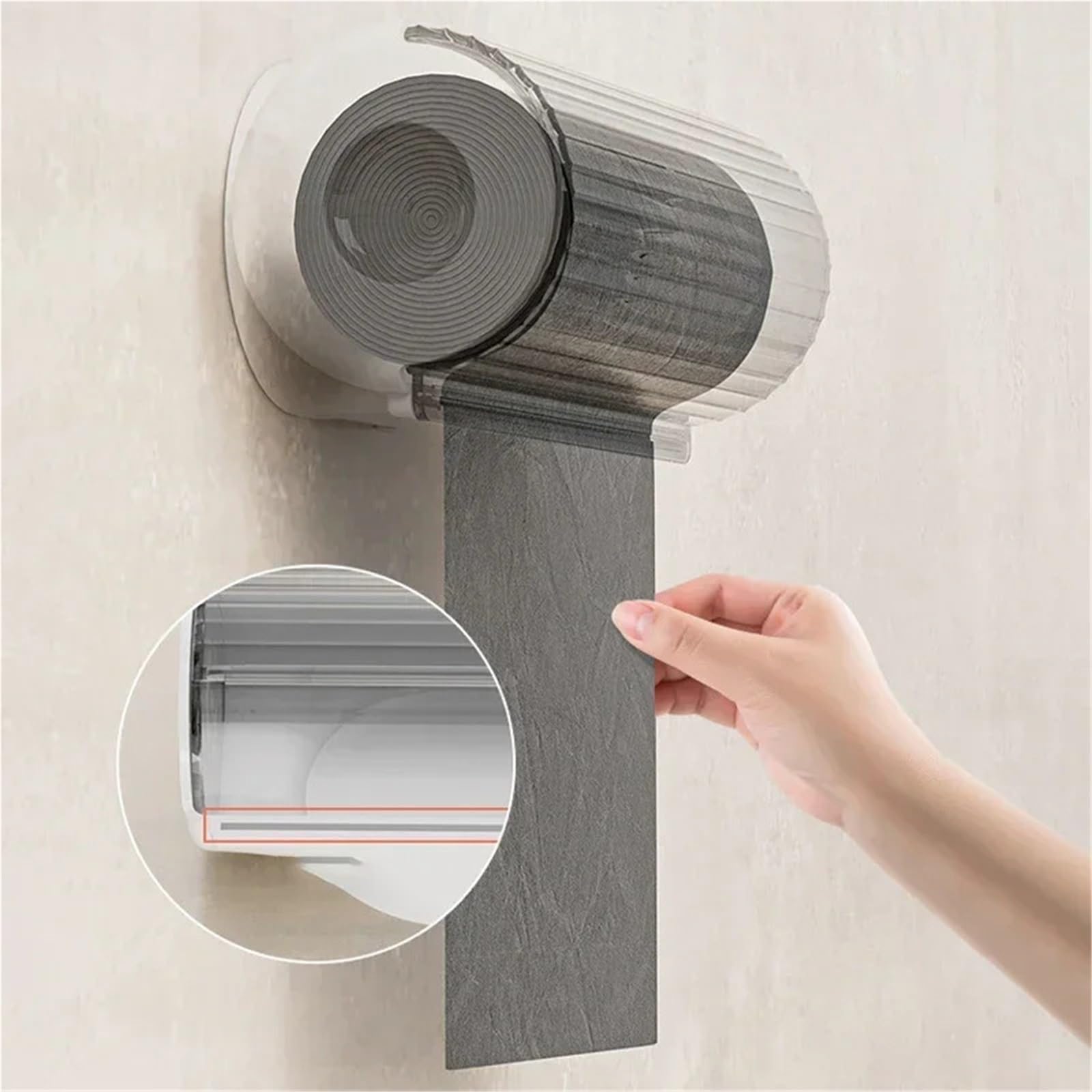 Caja de Almacenamiento Bolsas Basura, dispensador plástico for Cocina y baño, contenedor Organizador Reutilizable, 3 uds(Grey)